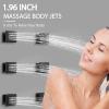 imageShower Faucet Sets Matte Black Shower SystemSTARBATH 4 Way 126quot Dual Head Shower Set Complete with 2 in 1 HandheldCeiling Mounted Rainfall Shower Head with 4 Body Spray Jets Shower Jets SystemMatte Black