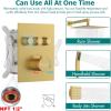 imageShower Faucets Sets Matte Black Shower Systems STARBATH 12quot Rain Shower with 2 in 1 Handheld and 4 Body Jets Can Use All at Once Ceiling Moun Complete Shower Set with Thermostatic Valve Trim KitGold