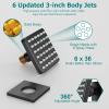 imageShower Faucets Sets Matte Black Shower Systems STARBATH 12quot Rain Shower with 2 in 1 Handheld and 4 Body Jets Can Use All at Once Ceiling Moun Complete Shower Set with Thermostatic Valve Trim KitMatte Black