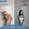imageShower Faucets Sets Matte Black Shower Systems STARBATH 12quot Rain Shower with 2 in 1 Handheld and 4 Body Jets Can Use All at Once Ceiling Moun Complete Shower Set with Thermostatic Valve Trim KitBrushed Nickel