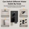 imageShower Faucets Sets Matte Black Shower Systems STARBATH 12quot Rain Shower with 2 in 1 Handheld and 4 Body Jets Can Use All at Once Ceiling Moun Complete Shower Set with Thermostatic Valve Trim KitBlack
