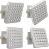 imageSTARBATH Shower Body Spray Jets3 inch Shower Body Jet Brass Square Matte Black Body Jet Sprays 36 Silicone Spray Heads and 216 Spout Holes NPT 12quot4PCSBrushed Nickel