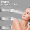 imageThermostatic Shower System 12 Inch Rain Shower Head with Handle Set and 4 Body Jets 3 Function Simultaneous Use Wall Mount Shower Faucet Set Push Button Diverter with Thermostatic ValveChrome