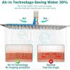 imageThermostatic Shower System 12 Inch Rain Shower Head with Handle Set and 4 Body Jets 3 Function Simultaneous Use Wall Mount Shower Faucet Set Push Button Diverter with Thermostatic ValveBrushed Nickel