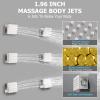 imageThermostatic Shower System 12 Inch Rain Shower Head with Handle Set and 4 Body Jets 3 Function Simultaneous Use Wall Mount Shower Faucet Set Push Button Diverter with Thermostatic ValveBrushed Nickel