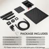 imageShower Faucet Set Matte Black Shower System 12quot Ceiling Rainfall Shower and 6quot Rain Shower with 2 in 1 Handheld Can Use All at Once Wall Mount Pressure Balance Roughin Valve and Trim KitMatte Black