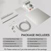 imageShower Faucet Set Matte Black Shower System 12quot Ceiling Rainfall Shower and 6quot Rain Shower with 2 in 1 Handheld Can Use All at Once Wall Mount Pressure Balance Roughin Valve and Trim KitBrushed Nickel