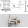 imageShower Body Spray Jets Adjustable Flow with On Off 3inch Brass Shower Body Jets Matte Black Square Shower Body Spray Jets 4 pcs
