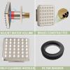 imageShower Body Spray Jets Adjustable Flow with On Off 3inch Brass Shower Body Jets Matte Black Square Shower Body Spray Jets 4 pcs