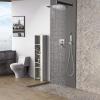 imageShower Faucet Set Starbath Shower System with 6Setting Rain Shower Head and 9Setting Handheld Shower Faucets Sets Complete Wall Mounted 3 Way Pressure Balance Shower Valve and Trim Kit