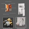 imageShower Faucet Set Starbath Shower System with 6Setting Rain Shower Head and 9Setting Handheld Shower Faucets Sets Complete Wall Mounted 3 Way Pressure Balance Shower Valve and Trim Kit