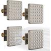 imageShower Body Spray Jets Adjustable Flow with On Off 3inch Brass Shower Body Jets Matte Black Square Shower Body Spray Jets 4 pcs