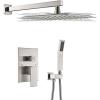 imageShower Faucet Set Starbath Shower System with 6Setting Rain Shower Head and 9Setting Handheld Shower Faucets Sets Complete Wall Mounted 3 Way Pressure Balance Shower Valve and Trim Kit