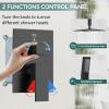 imageShower Faucet Set Matte Black Shower System Starbath 12quot Rain Shower Head and Handheld Spray Shower Set Complete Ceiling Mounted2 Way Pressure Balance Shower Valve and Trim Kit Included