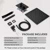 imageShower Faucet Set Matte Black Shower System Starbath 8quot Rain Shower Head and Handheld Spray Shower Set Complete Ceiling Mounted2 Way Pressure Balance Shower Valve and Trim Kit Included