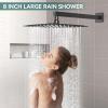 imageShower Faucet Set Matte Black Shower System Starbath 8quot Rain Shower Head and Handheld Spray Shower Set Complete Wall Mounted2 Way Pressure Balance Shower Valve and Trim Kit Included