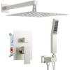 imageShower Faucet Set Brushed Nickel Shower System Starbath 10 Inch Rain Shower Head and Handheld Spray Shower Set Complete Wall Mounted2 Way Pressure Balance Shower Valve and Trim Kit Included