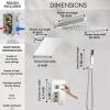 imageShower Faucet Set Chrome Shower System STARBATH 126quot Double Rain Shower Head and Handheld Spray for Two Person Wall Mounted 3 Way Shower Valve with 5 Diverter and Trim Kit Complete