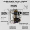 imageShower System with 4 Body Spray Jets STARBATH 4 Way 12  6quotRainfall Shower Head with Handheld Combo Wall Mounted Shower Jets System in Wall Shower Faucet Set Brushed GoldMatte Black