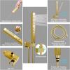 imageShower System with 4 Body Spray Jets STARBATH 4 Way 12  6quotRainfall Shower Head with Handheld Combo Wall Mounted Shower Jets System in Wall Shower Faucet Set Brushed GoldGold